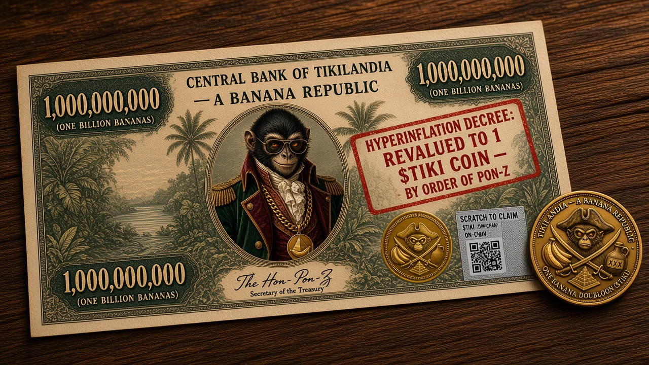 1,000,000,000 One Billion Bananas Hyperinflation Banknote with Scratch-Off QR